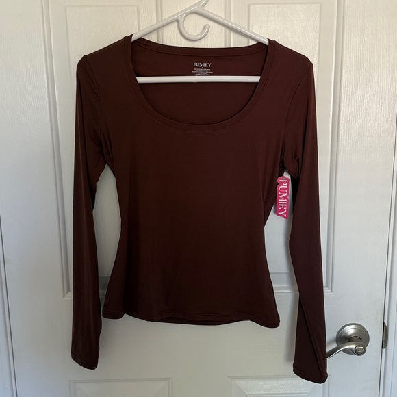 NWT PUMIEY Scoop Neck Long Sleeve Top - Picture 2 of 4